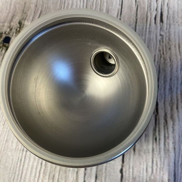 Vintage Cocktail Shaker Glass Silver Dome Lid - Picture 8 of 9